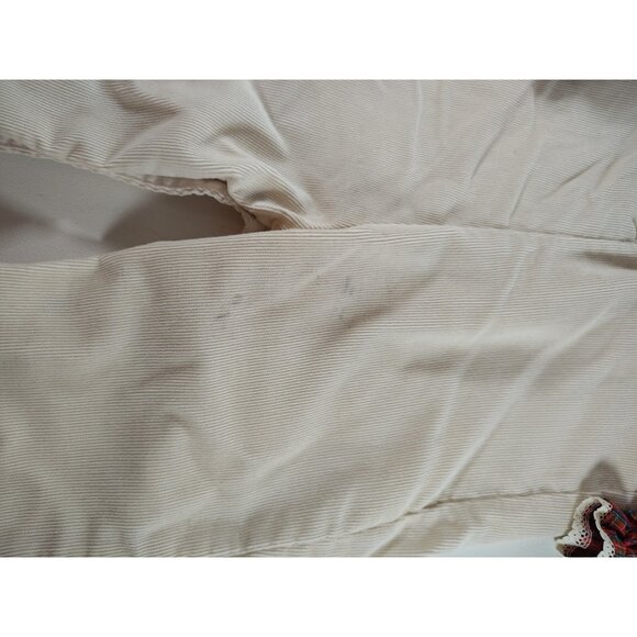 Vintage Carters Baby One Piece Romper Corduroy Plaid Red Cream Bunny 6 Month - Picture 8 of 8